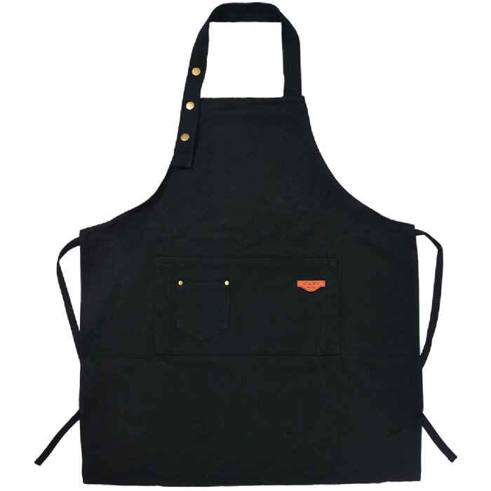 Clayre & Eef KT041.038 Delantal Denim Negro 75x65 cm