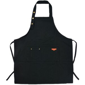 Clayre & Eef KT041.038 Delantal Denim Negro 75x65 cm