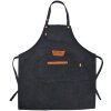 Clayre & Eef KT041.039BL Delantal Plata/Negro 78x70 cm