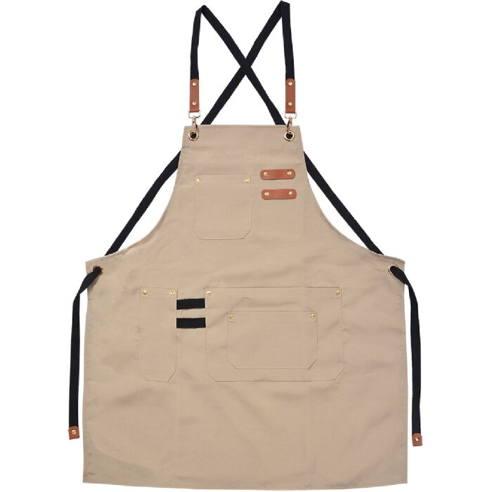 Clayre & Eef KT041.040BE Delantal Beige 75x66 cm