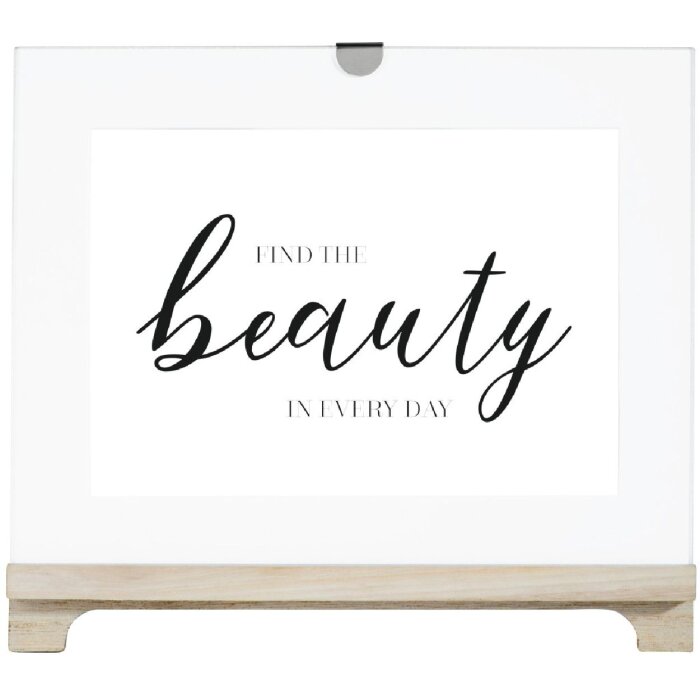Portarretrato Hama Beauty 13 x 18 cm madera MDF cristal reflectante transparente-blanco