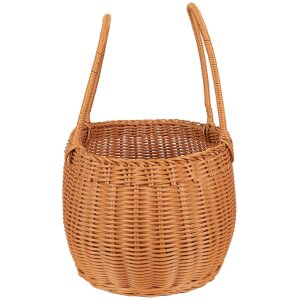 Clayre & Eef 65720 Cesta de almacenaje de plástico marrón 38x24x19/38 cm