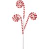Clayre & Eef 65849 Decoración navideña bastón de caramelo rojo blanco 17x1x66 cm