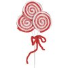 Clayre & Eef 65854 Decoración Piruleta 15x1x30 cm plástico rojo blanco