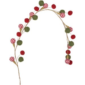 Clayre & Eef 65862 Guirnalda Decorativa Navidad Rojo...