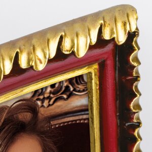 Marco ZEP Perpignan Resina Rojo-Dorado 10x15 cm Diseño Antiguo