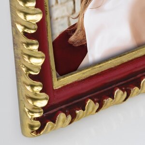 Marco ZEP Perpignan Resina Rojo-Dorado 10x15 cm Diseño Antiguo