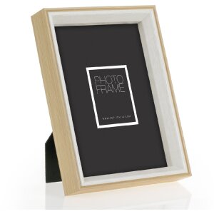 Marco ZEP Essen 15x20 cm madera natural aspecto natural cristal transparente