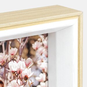 Marco ZEP Essen 15x20 cm madera natural aspecto natural cristal transparente
