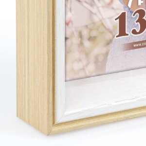 Marco ZEP Essen 15x20 cm madera natural aspecto natural cristal transparente