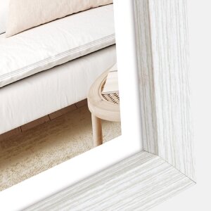 ZEP marco de madera hall 10x15 cm perfil bloque blanco cristal transparente para colgar de pie