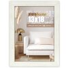 ZEP marco de madera hall 10x15 cm perfil bloque blanco cristal transparente para colgar de pie