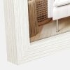 ZEP marco de madera hall 10x15 cm perfil bloque blanco cristal transparente para colgar de pie