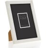 ZEP marco de madera hall 10x15 cm perfil bloque blanco cristal transparente para colgar de pie