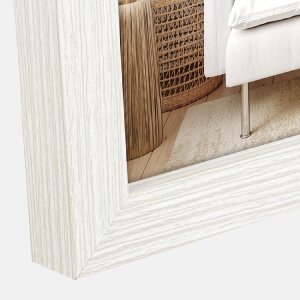 ZEP marco de madera hall 20x30 cm blanco cristal transparente soporte pared