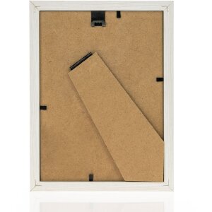 ZEP marco de madera hall 20x30 cm blanco cristal transparente soporte pared