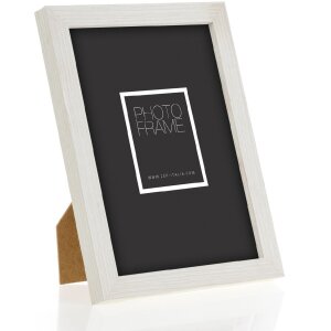 ZEP marco de madera hall 20x30 cm blanco cristal transparente soporte pared