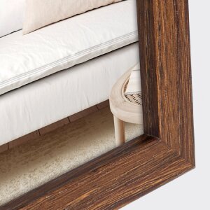 ZEP marco de madera pasillo 15x20 cm marrón claro perfil de bloque de vidrio