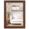 ZEP marco de madera pasillo 15x20 cm marrón claro perfil de bloque de vidrio