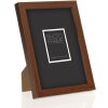 ZEP marco de madera pasillo 15x20 cm marrón claro perfil de bloque de vidrio