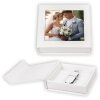 ZEP USB Box Alba Blanco Foto recortable 9x9 cm 11x11x3 cm sin memoria USB