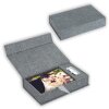 ZEP USB caja de fotos Lodi lino gris 23x12.5x5 cm sin memoria USB