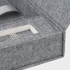 ZEP USB caja de fotos Lodi lino gris 23x12.5x5 cm sin memoria USB