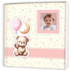 ZEP álbum bebé Brian 32x32 cm oso rosa avión 60 páginas foto cartón