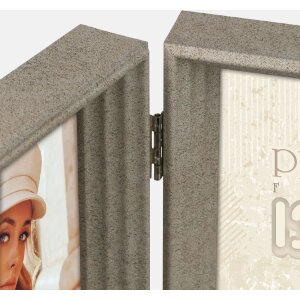 Marco ZEP PS Napoli 2Q 2x10x15 cm Marco a presión de plástico beige