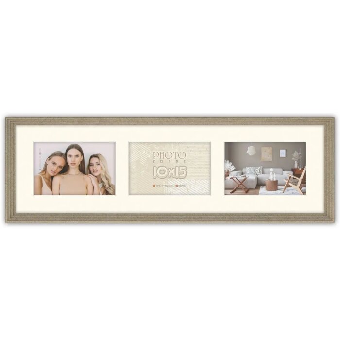 ZEP Marco de fotos de poliestireno Nola 3Q 3x10x15 Beige 56x18 cm