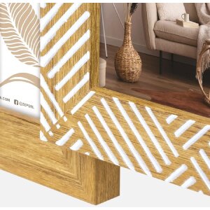 ZEP Marco de fotos de poliestireno Myrtos 6x 10x15 cm Marrón Blanco