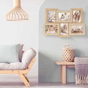 ZEP Marco de fotos de poliestireno Myrtos 6x 10x15 cm Marrón Blanco