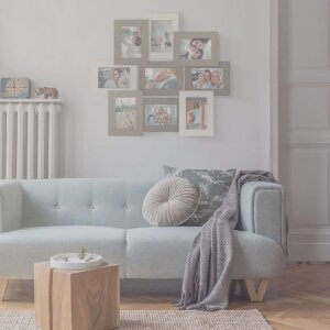 Marco de fotos ZEP MDF Zante para 9 fotos 10x15 cm 64x56 cm Beige