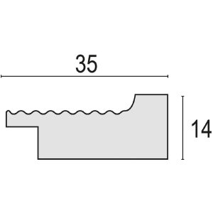 Marco de fotos de poliestireno ZEP Naxos crema 10x15 cm