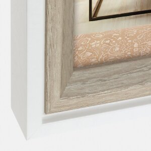 Marco ZEP Bolonia Blanco 30x40 cm MDF aspecto madera cristal transparente