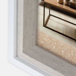 Marco ZEP Bolonia Blanco 30x40 cm MDF aspecto madera cristal transparente