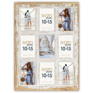 ZEP marco de madera Revel 9 fotos 10x15 cm estilo vintage