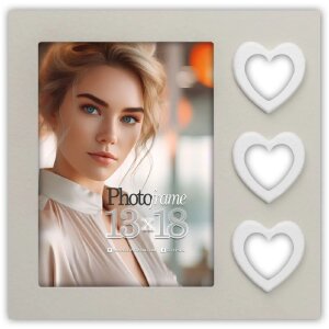 ZEP Marco de madera Mérida Gris 10x15 cm con...