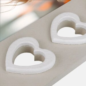 ZEP Marco de madera Mérida Gris 10x15 cm con diseño de corazón