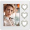 ZEP Marco de madera Mérida Blanco 13x18 cm con diseño de corazón