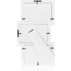 ZEP Marco de madera Kepler 3Q Blanco 3 fotos 10x15 cm Montaje en pared o mesa