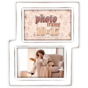 ZEP Marco de madera Kepler 2Q 2 fotos 10x15 cm Blanco