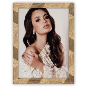 ZEP Marco de madera Lisbona 10x15 cm Marrón...