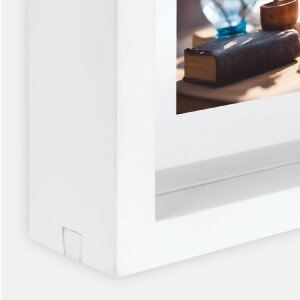 ZEP Vittel Blanco Marco doble madera 15x20 cm utilizable por las dos caras