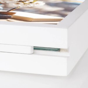 ZEP Vittel Blanco Marco doble madera 15x20 cm utilizable por las dos caras