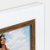 ZEP Marco de fotos de madera Caen 10x15 cm Blanco Marrón bicolor para colocar de pie o colgado