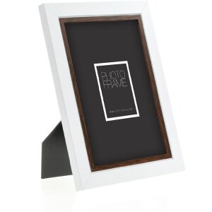 ZEP Marco de fotos de madera Caen 13x18 cm bicolor blanco marrón