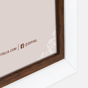 ZEP Marco de fotos de madera Caen 13x18 cm bicolor blanco marrón