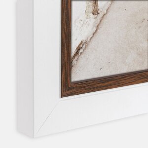 ZEP Marco de fotos de madera Caen 13x18 cm bicolor blanco marrón