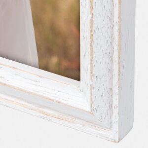 ZEP Marco De Madera Rosel Blanco 20x25 cm Marco De Retrato De Madera Con Soporte Cristal Transparente